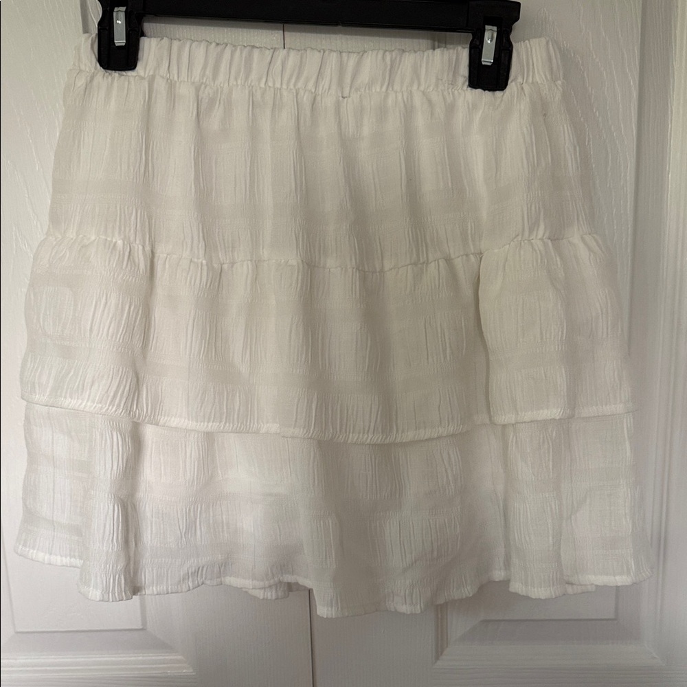 T.J.Maxx White Tiered Mini Skirt